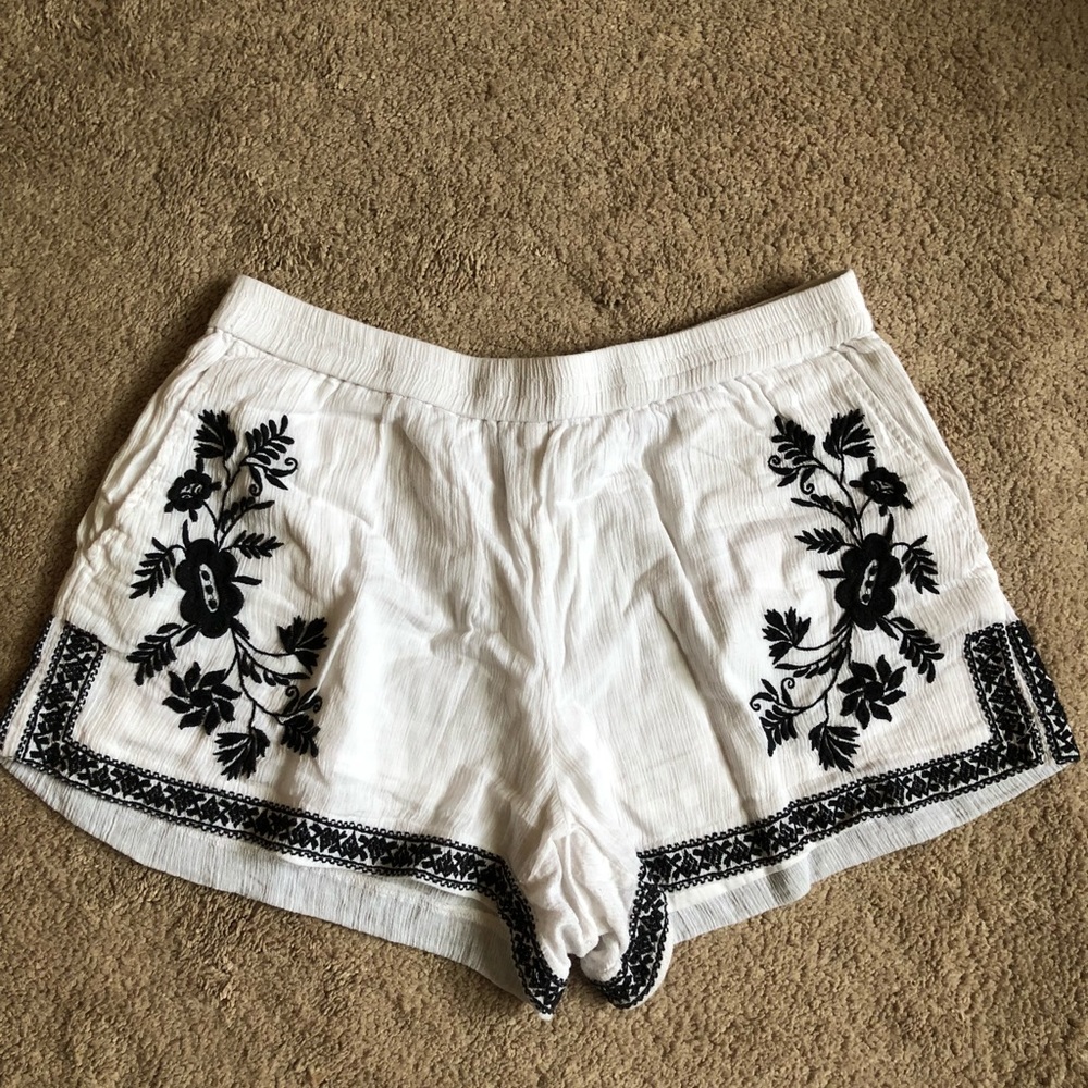 White floral J. Crew Shorts
